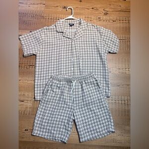 Plaid men’s 2 piece set
